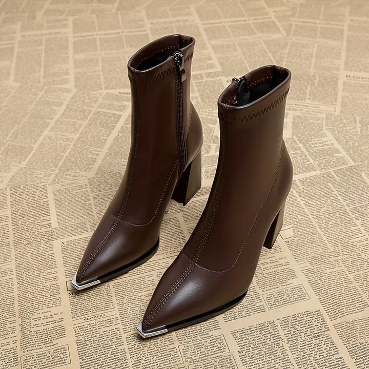 Rosemary | Pointed-Toe Heeled Ankle Boots
