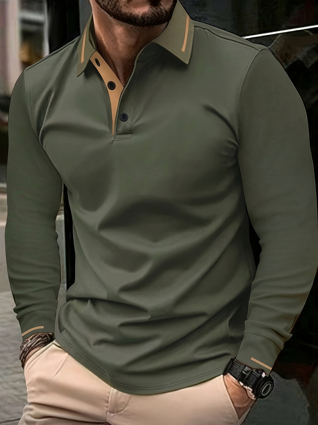 Emerson | Refined Long-Sleeve Polo Shirt
