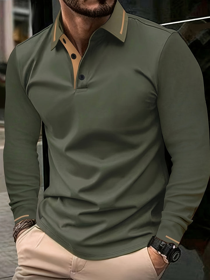 Emerson | Refined Long-Sleeve Polo Shirt