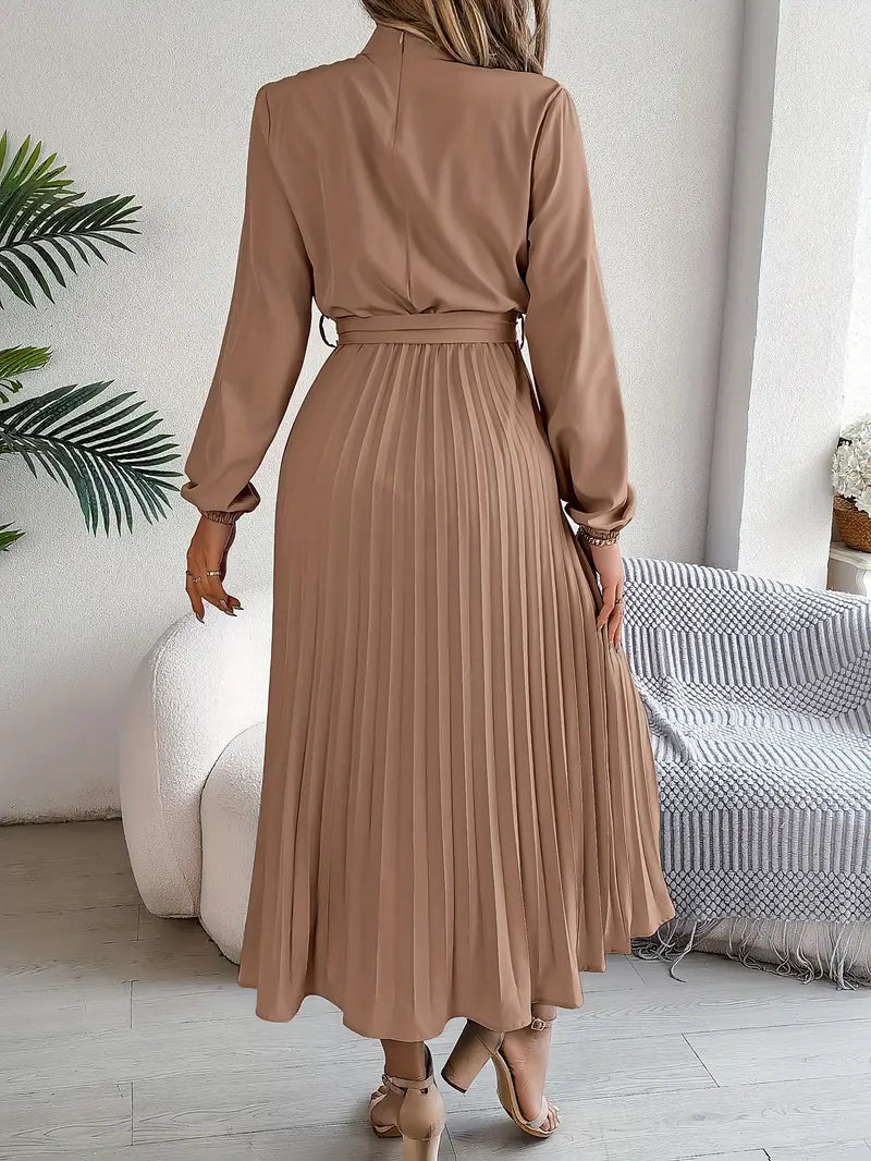 Isabelle | Elegant Belted Waist Midi Dress