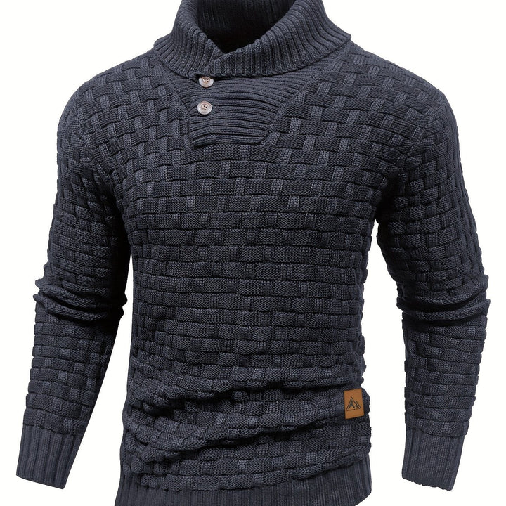 Hunter | Textured Button-Neck Sweater