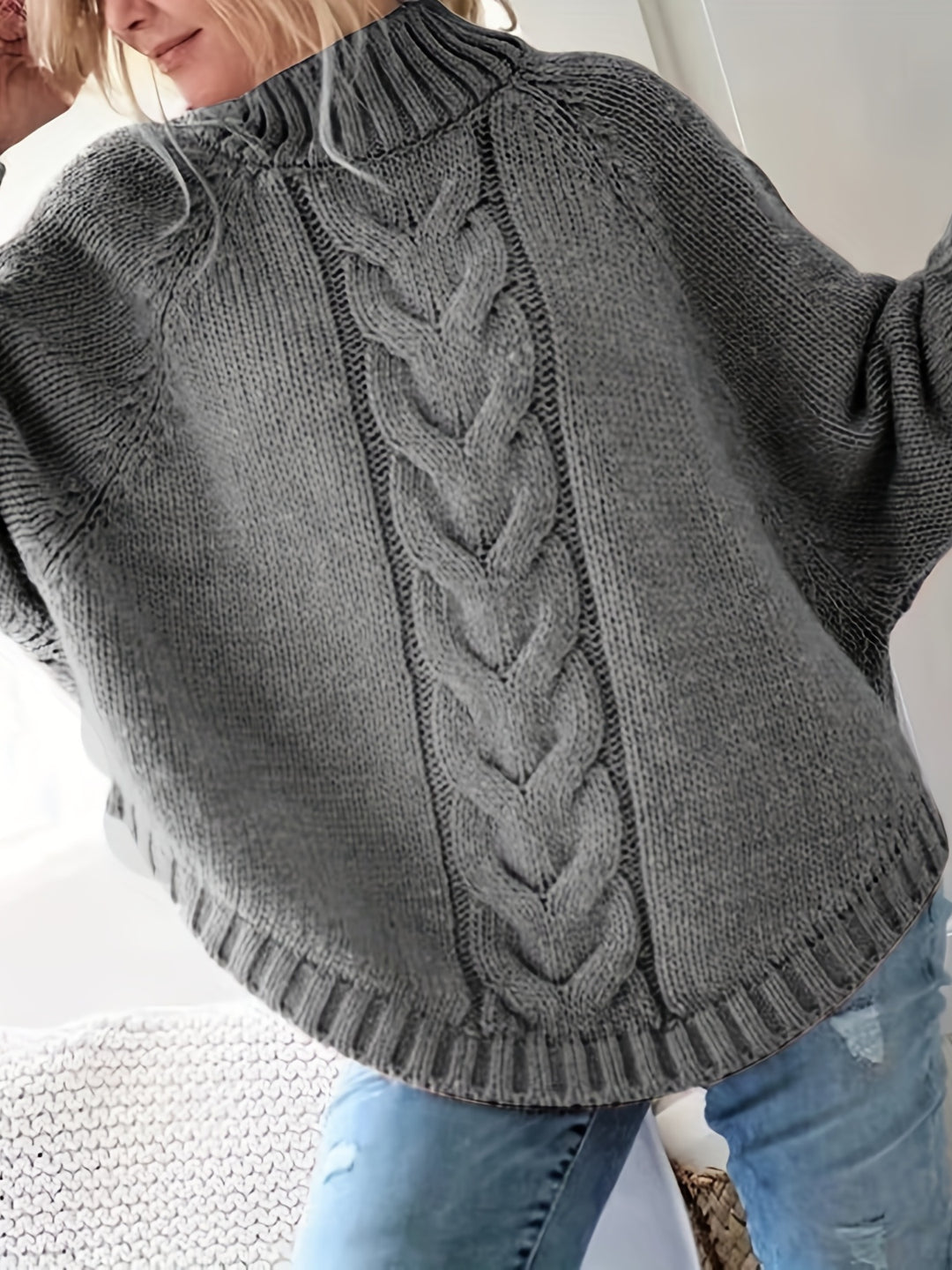 Sabina | Cozy Cable-Knit High-Neck Sweater