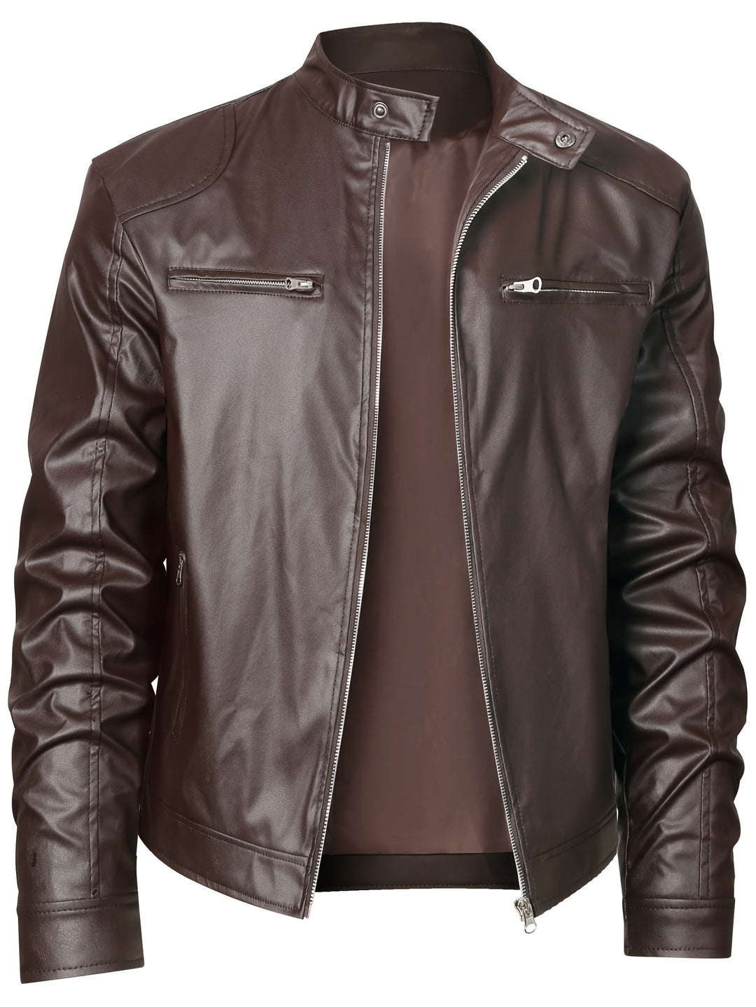 Dominic | Classic Stand-Collar Moto Jacket
