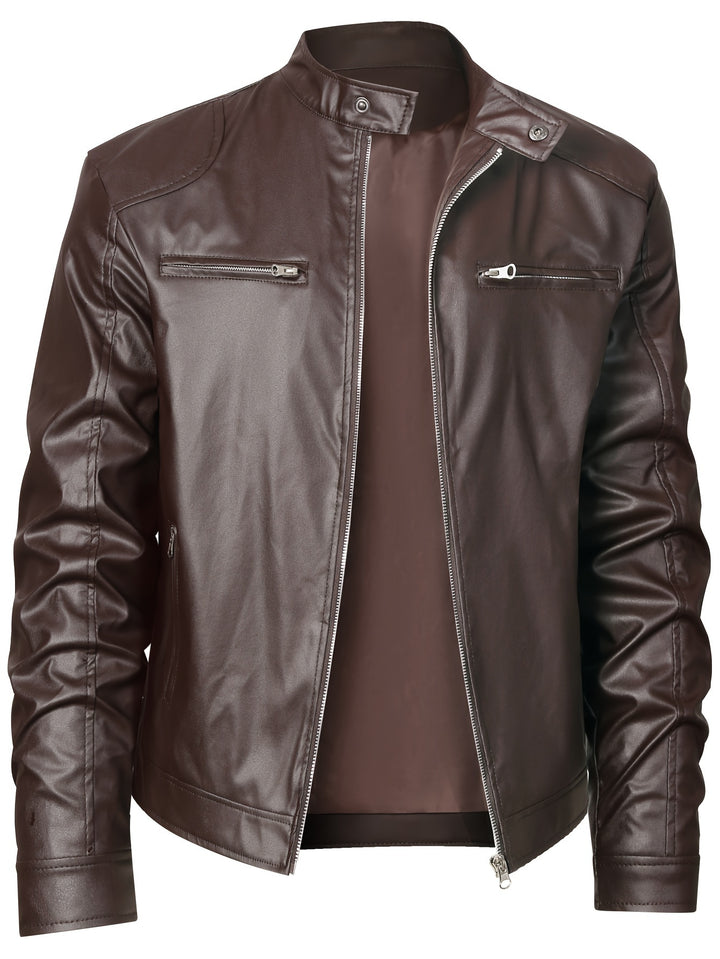 Dominic | Classic Stand-Collar Moto Jacket