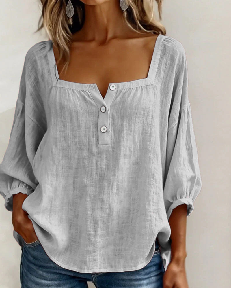 Florence | Relaxed Square-Neck Blouse