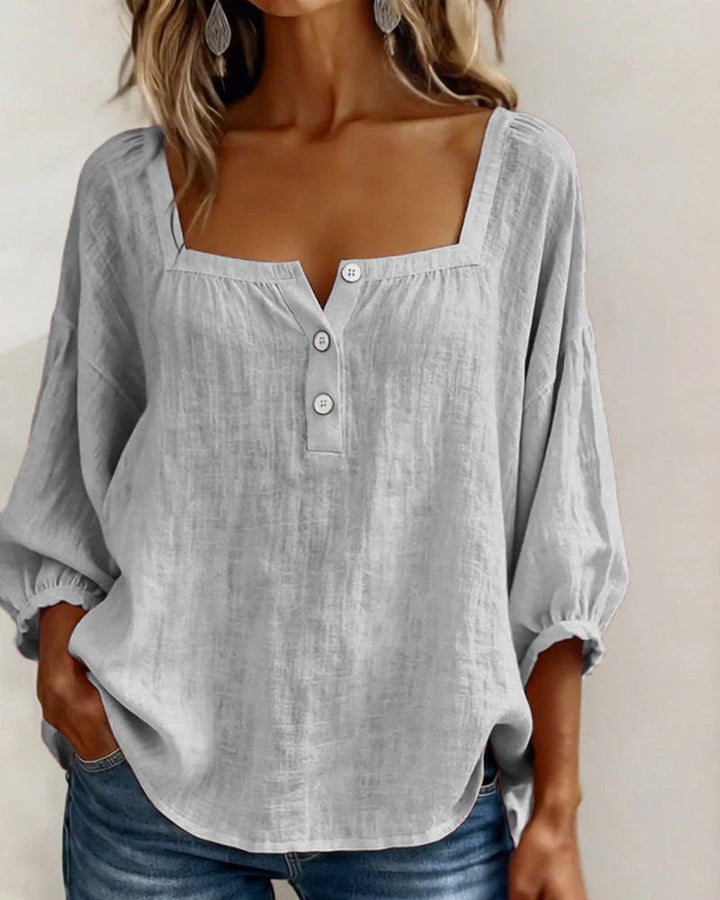 Florence | Relaxed Square-Neck Blouse