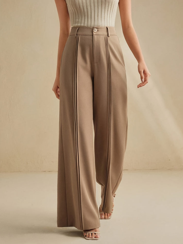 Elsie | Pleated Wide-Leg Trousers