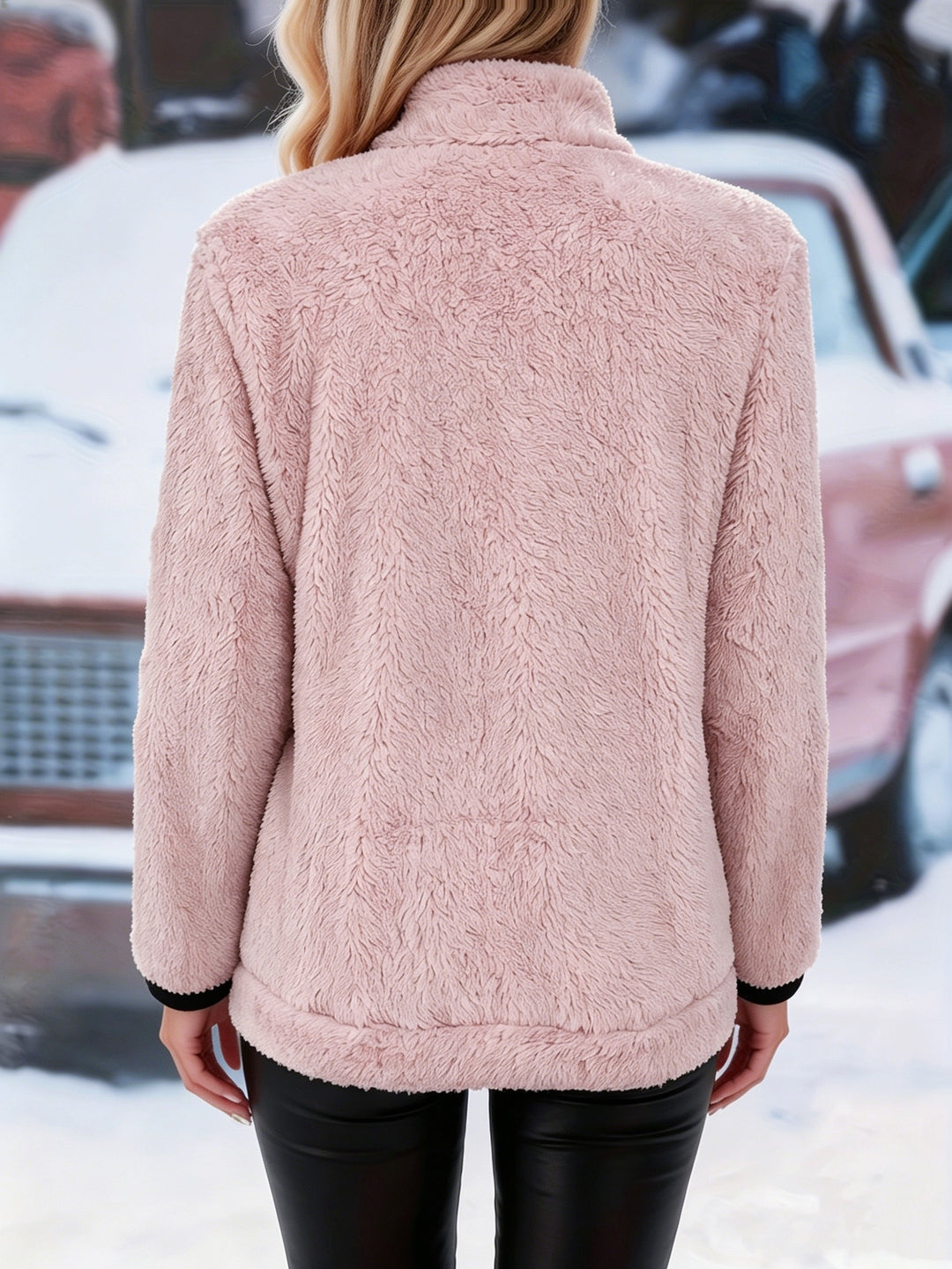 Greta | Cozy Contrast Zip Jacket