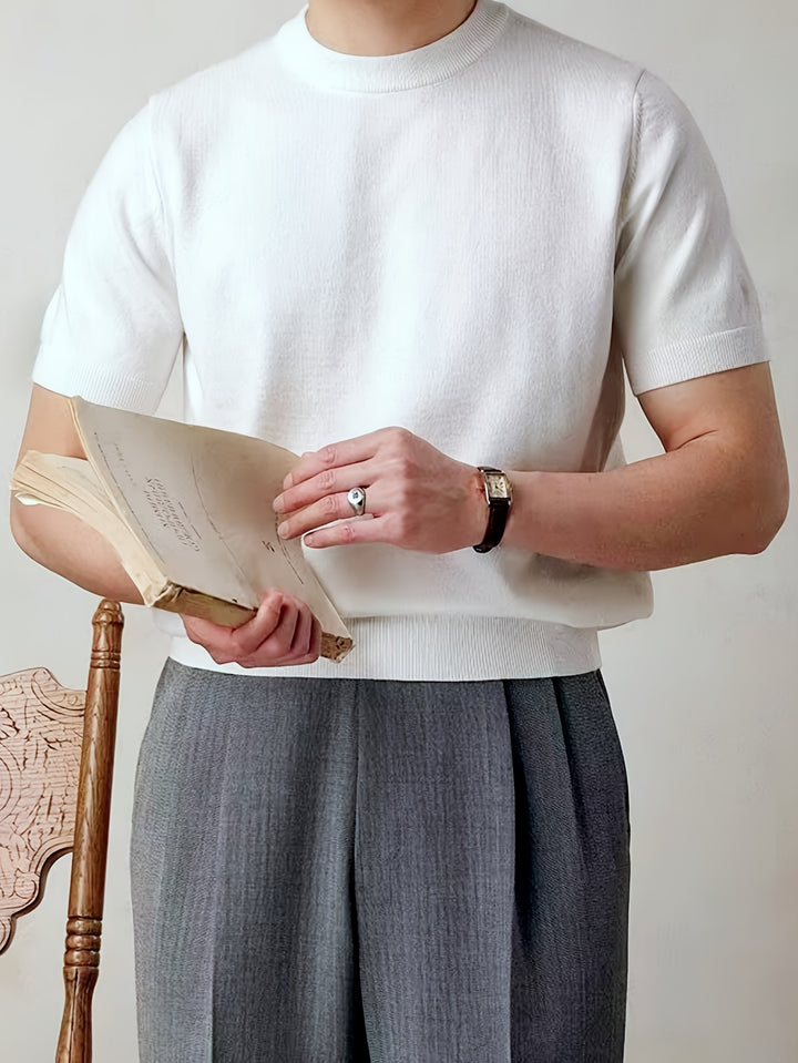 Emerson | Refined Crew-Neck Short-Sleeve Top