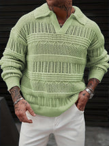 Reid | Textured Collared Pullover Sweater
