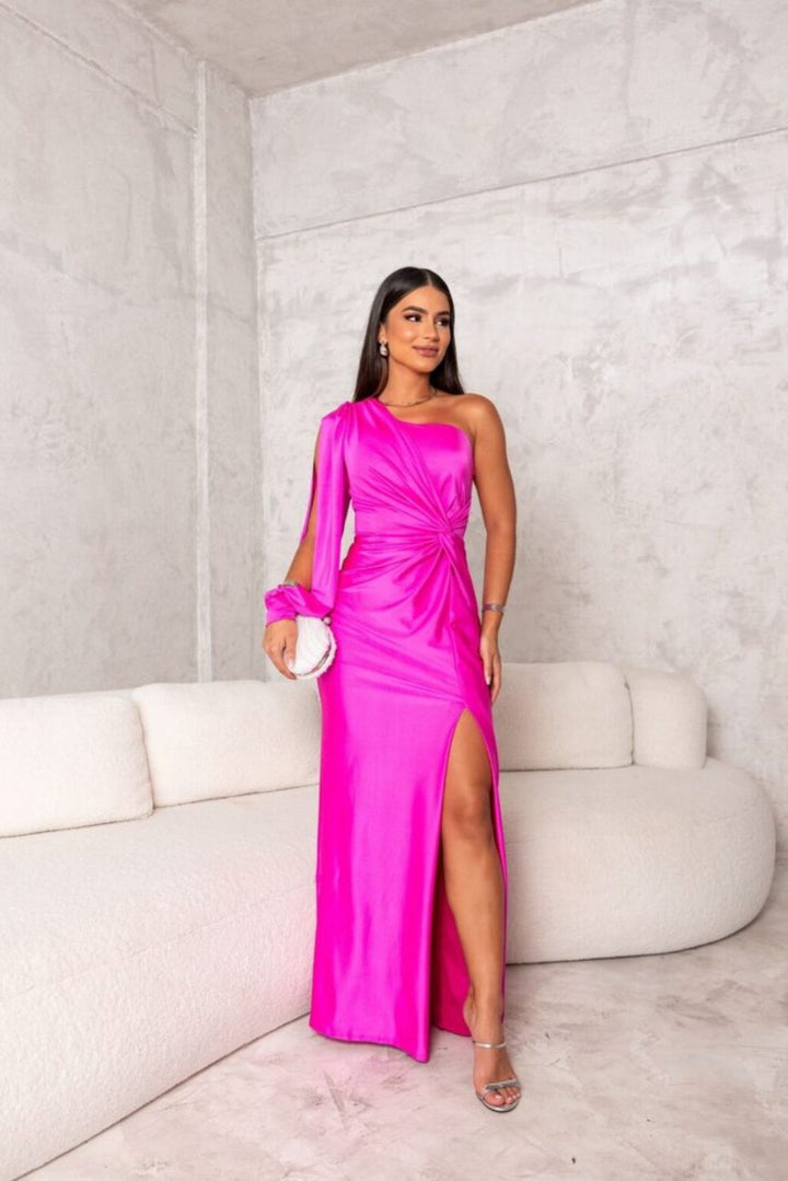 Samantha | Elegant One Shoulder Evening Dress