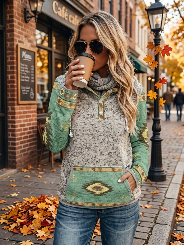 Harlow | Western-Inspired Snap-Button Hoodie