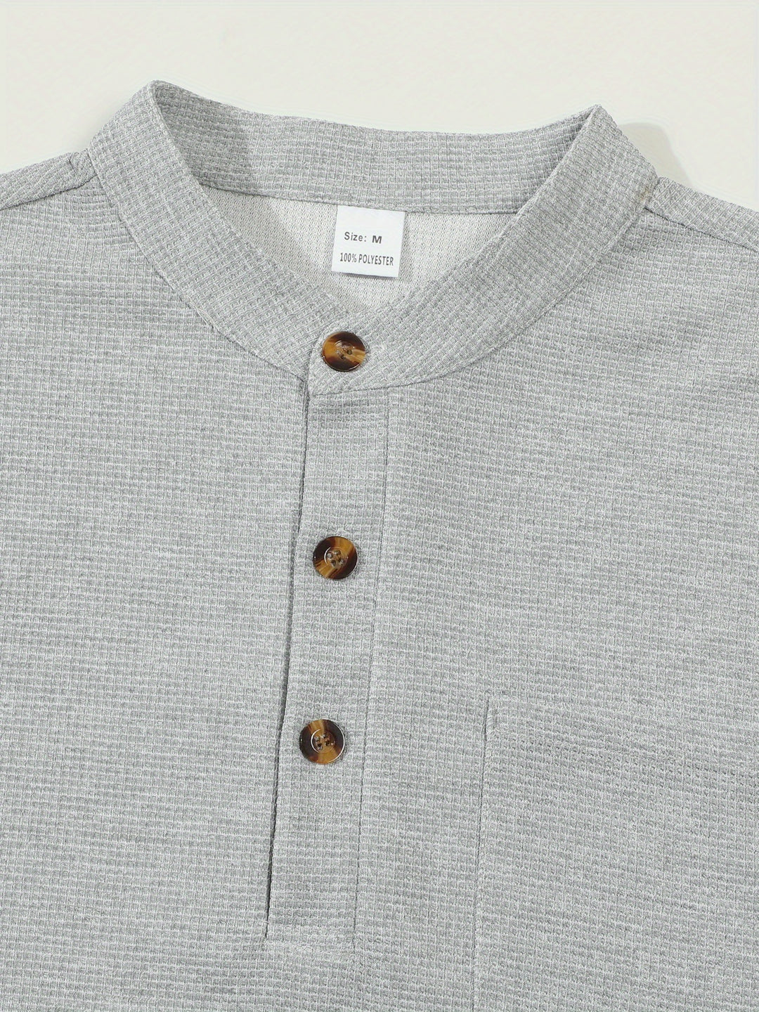 Dominic | Refined Textured Henley Shirt