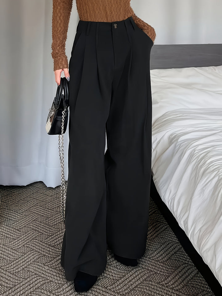 Louisa | Pleated Wide-Leg Trousers