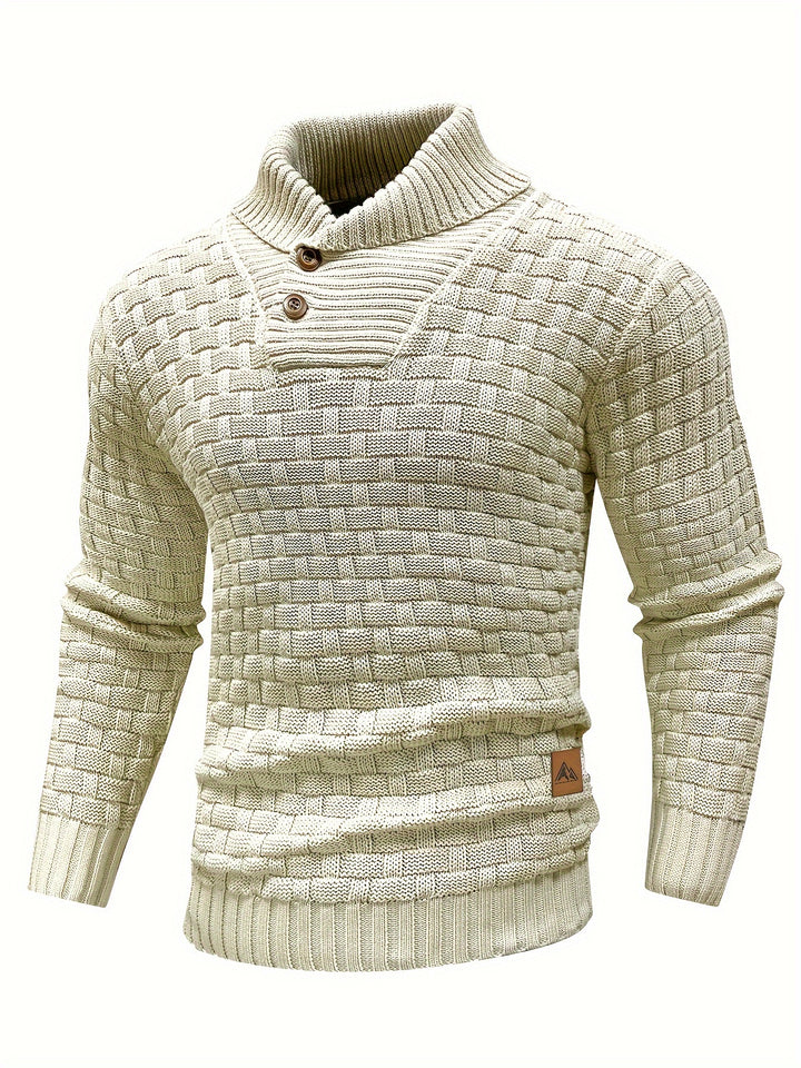 Malcolm | Textured Shawl-Collar Sweater