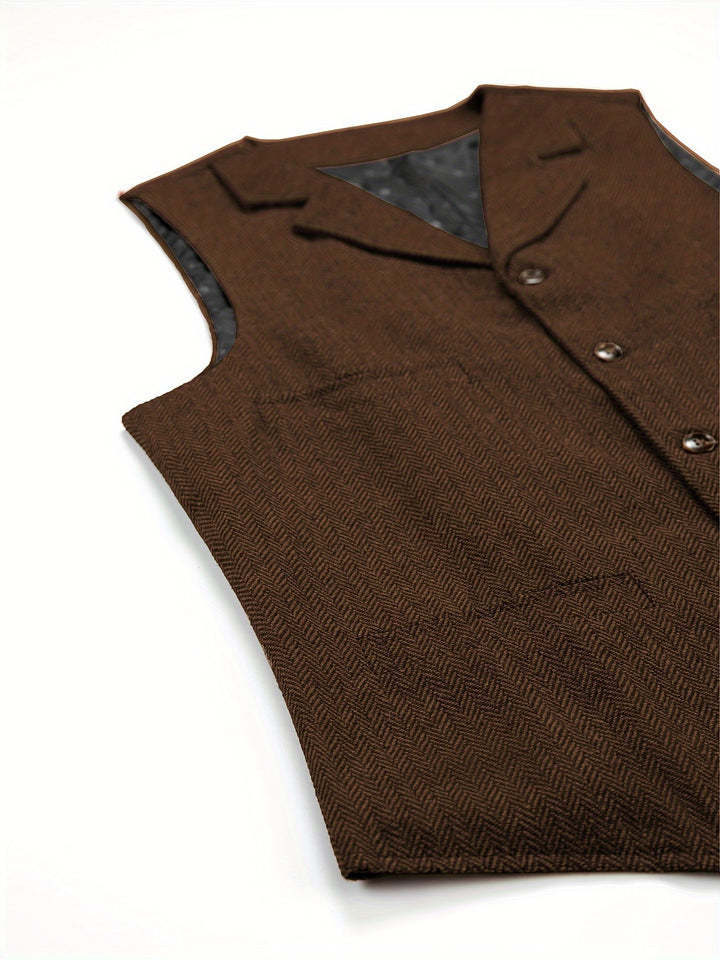Waylon | Heritage Herringbone Vest