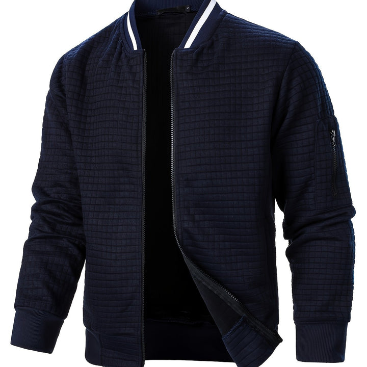 Hayes | Textured Zip Bomber Jacket