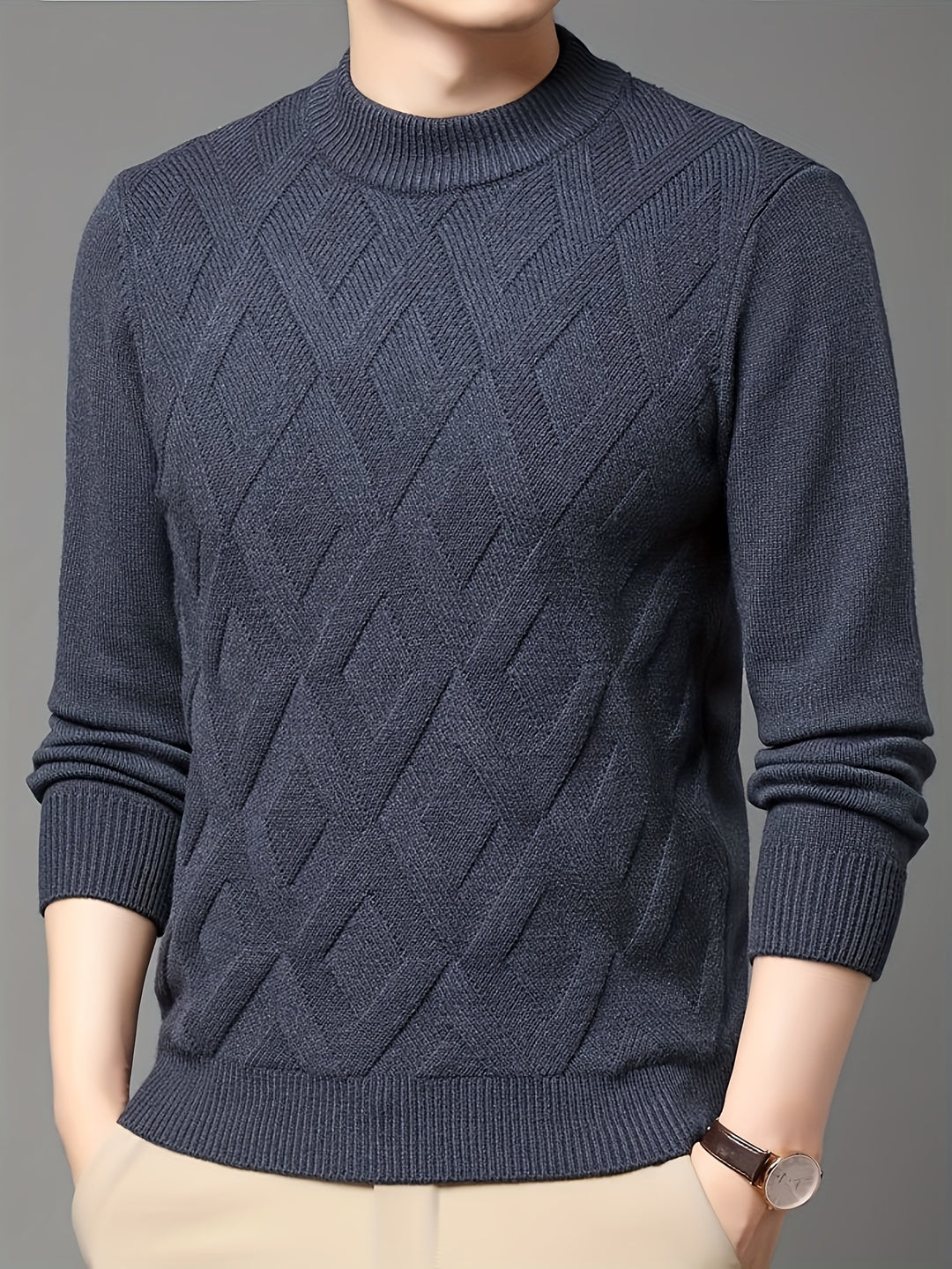 Rhys | Textured Mock-Neck Sweater