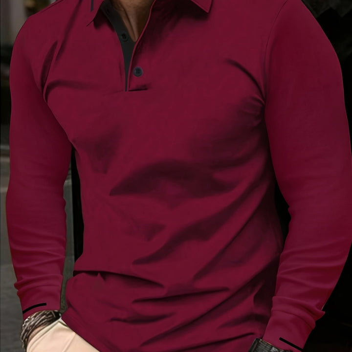 Emerson | Refined Long-Sleeve Polo Shirt