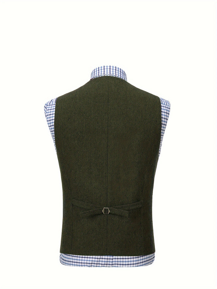 Waylon | Heritage Herringbone Vest