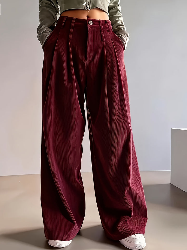 Louisa | Pleated Wide-Leg Trousers