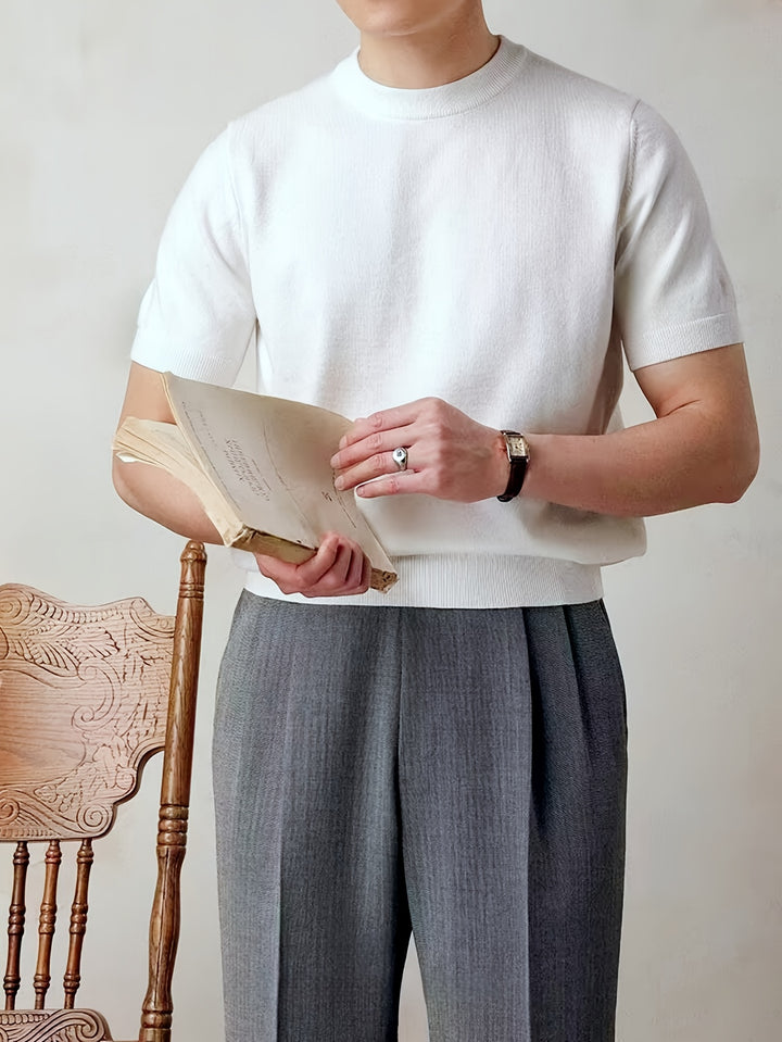 Emerson | Refined Crew-Neck Short-Sleeve Top