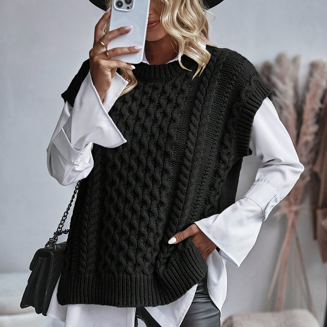 Sabine | Cable-Knit Sleeveless Vest