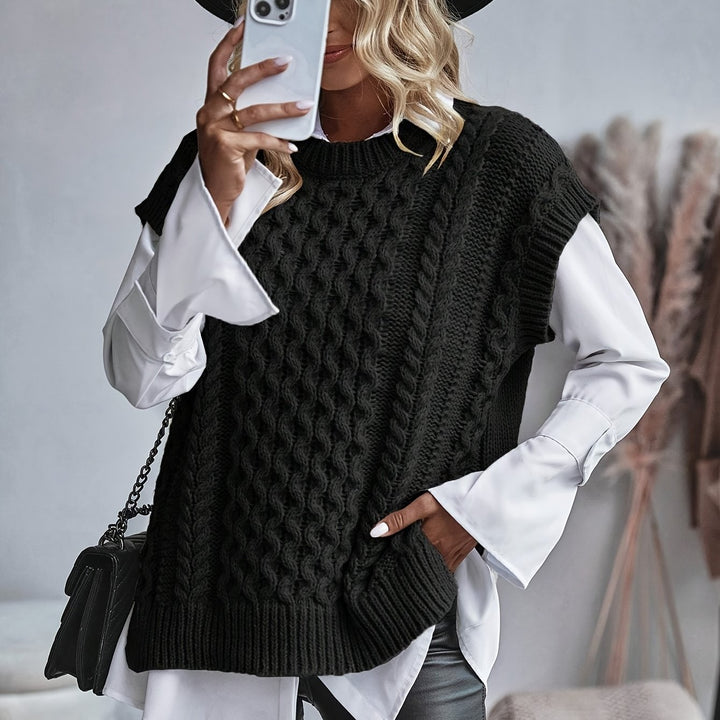 Sabine | Cable-Knit Sleeveless Vest