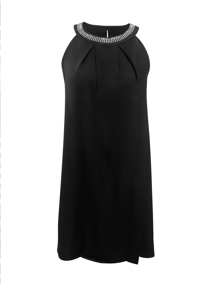 Beverly | Embellished Neckline Shift Dress