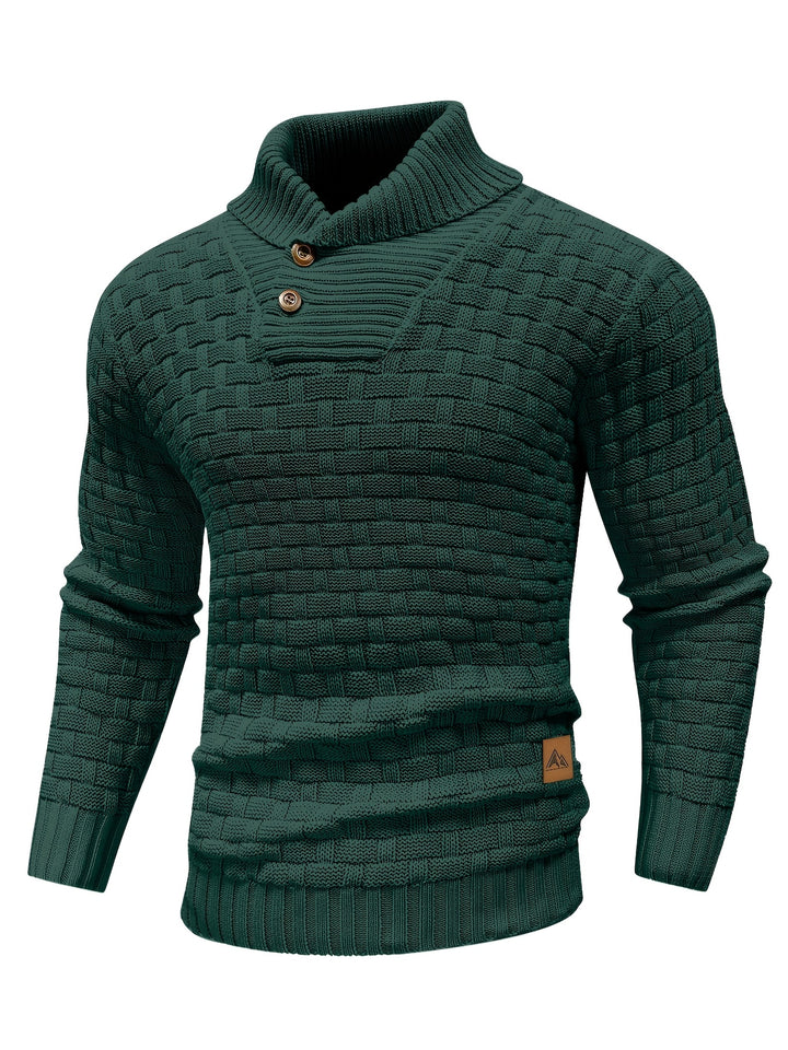 Malcolm | Textured Shawl-Collar Sweater