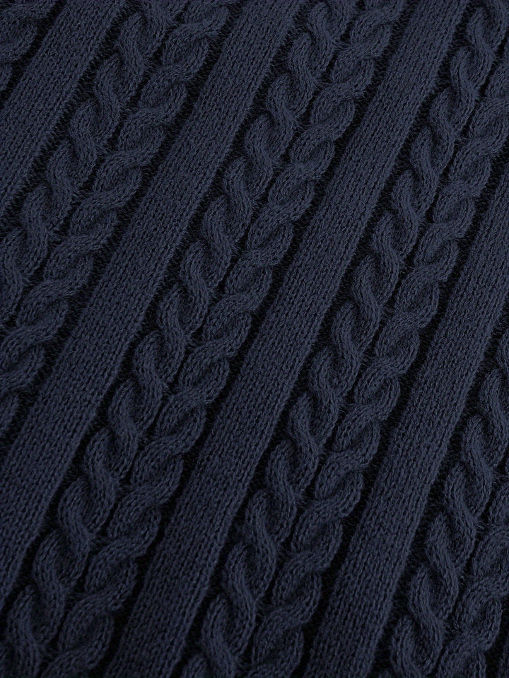 Graham | Cable-Knit V-Neck Vest