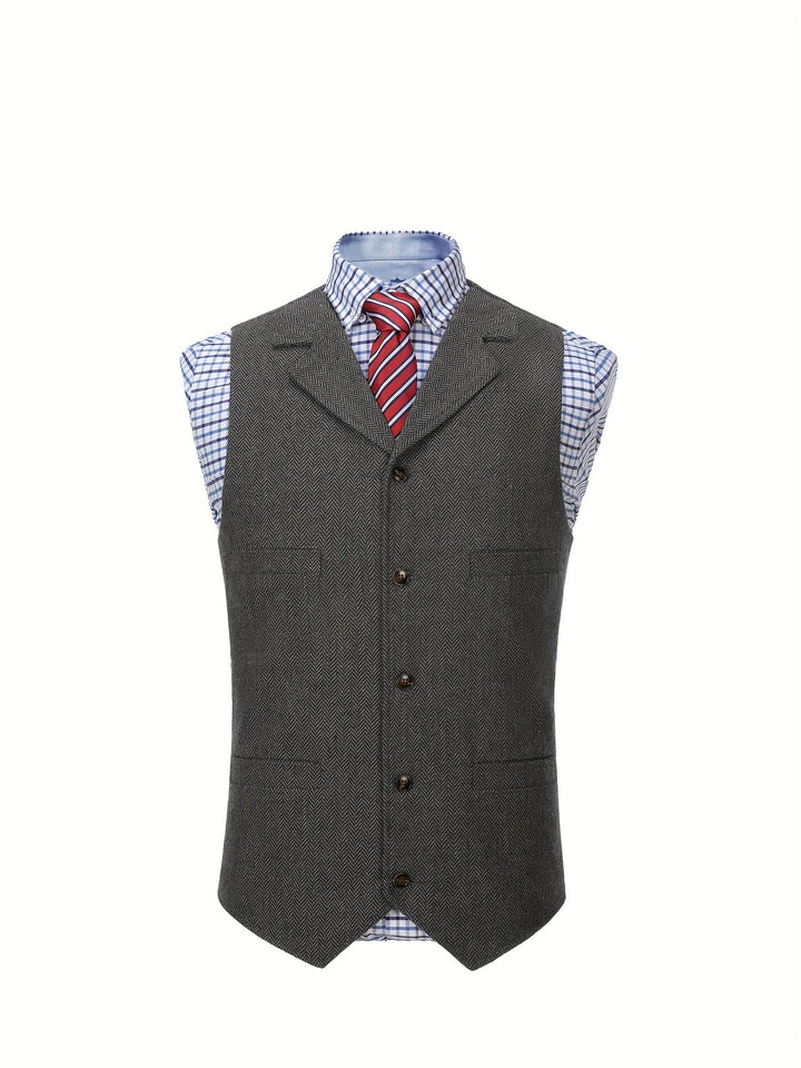 Waylon | Heritage Herringbone Vest