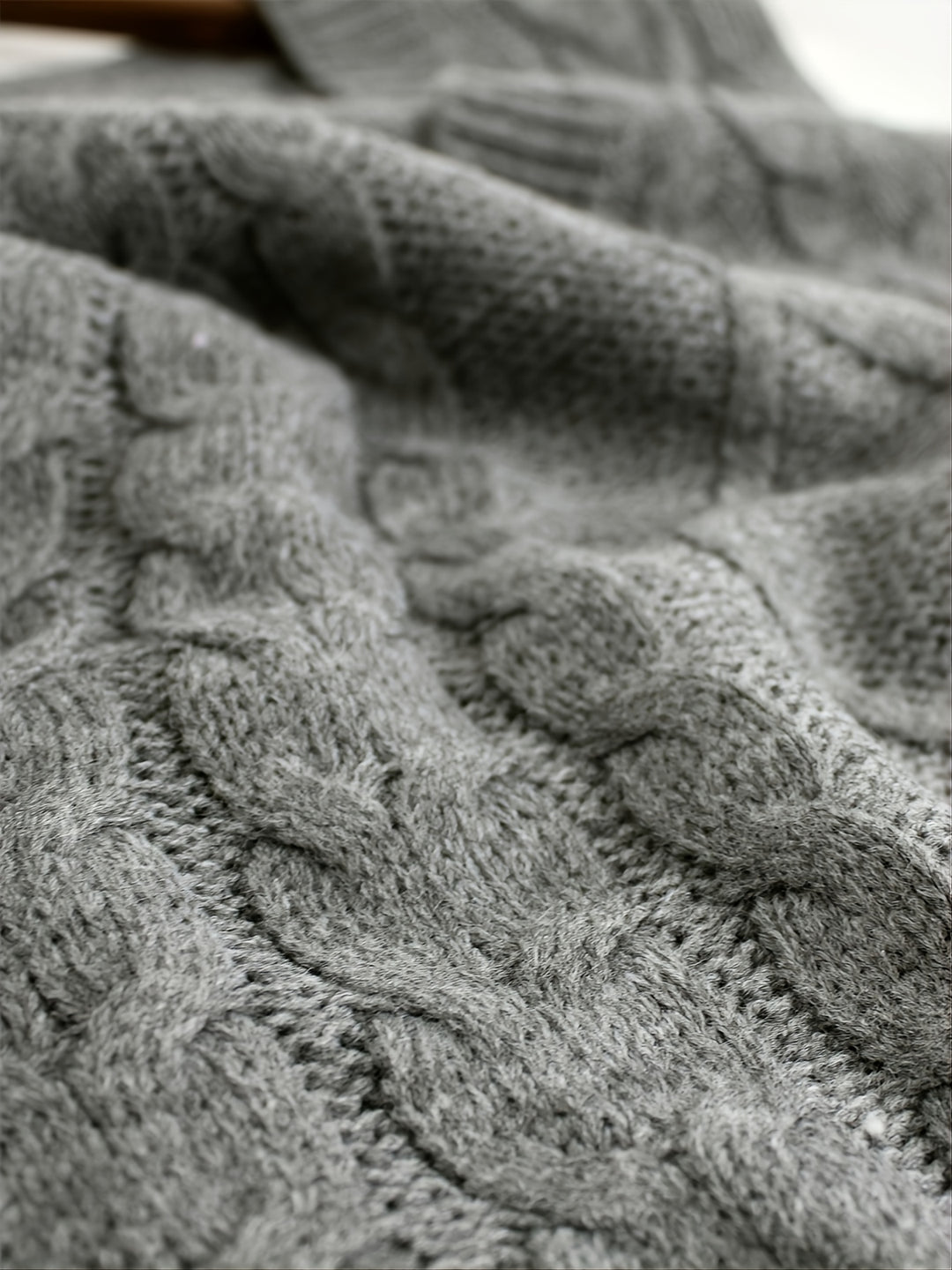 Genevieve | Cable-Knit V-Neck Sweater Vest