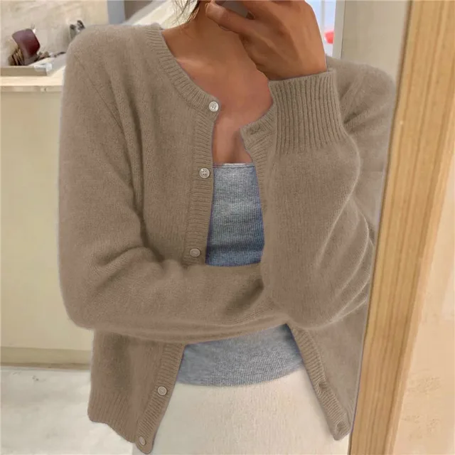 Astrid | Round-Neck Button Cardigan