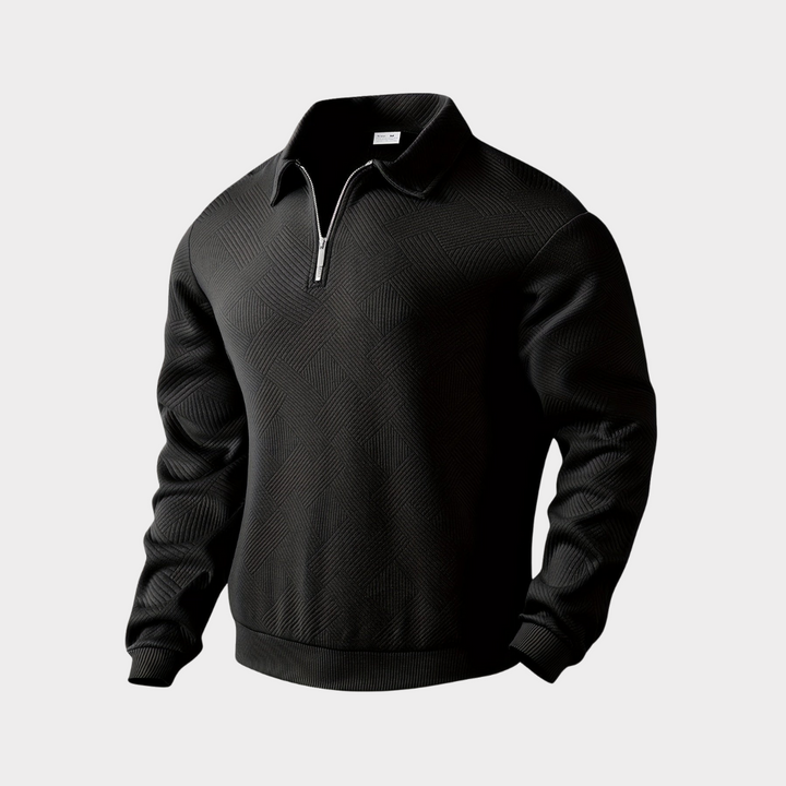 Simon | Textured Half-Zip Pullover