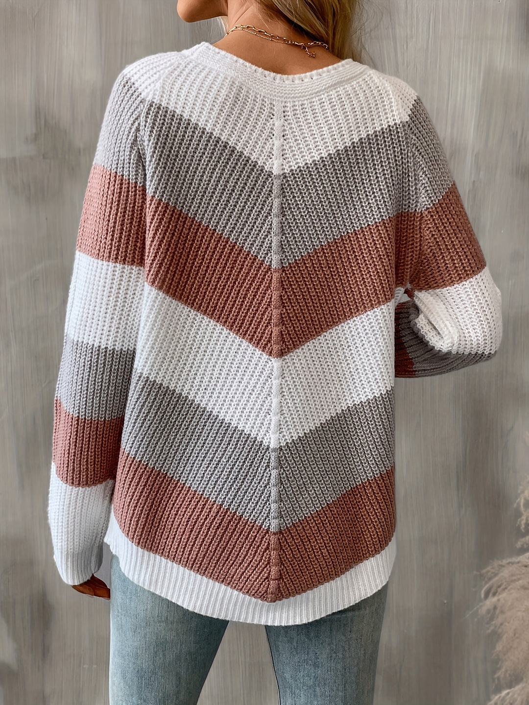 Iris | Color-Block Chevron Sweater