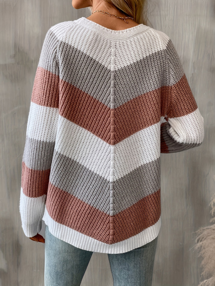 Iris | Color-Block Chevron Sweater