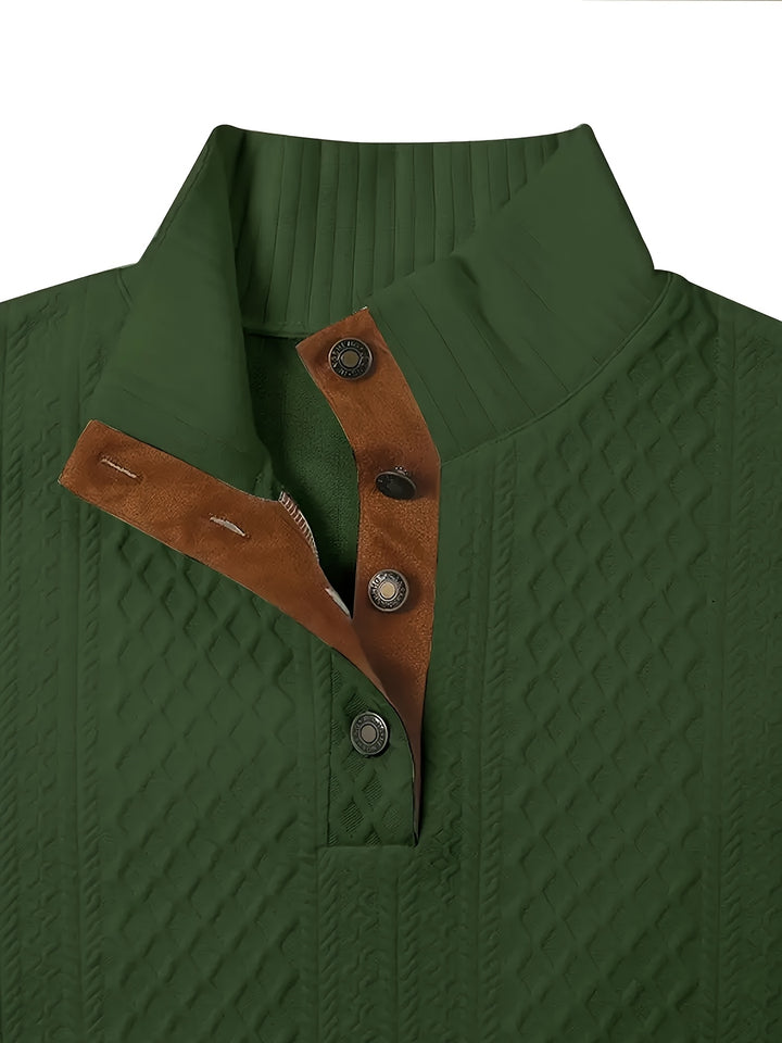 Rupert | Cable-Knit Stand Collar Sweater