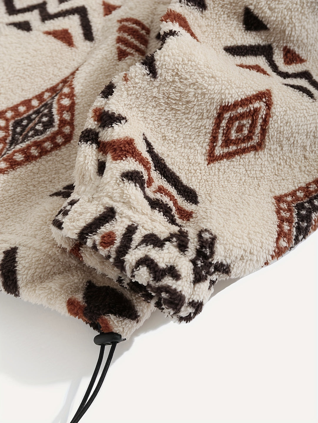 Dahlia | Patterned Plush Zip-Up Jacket