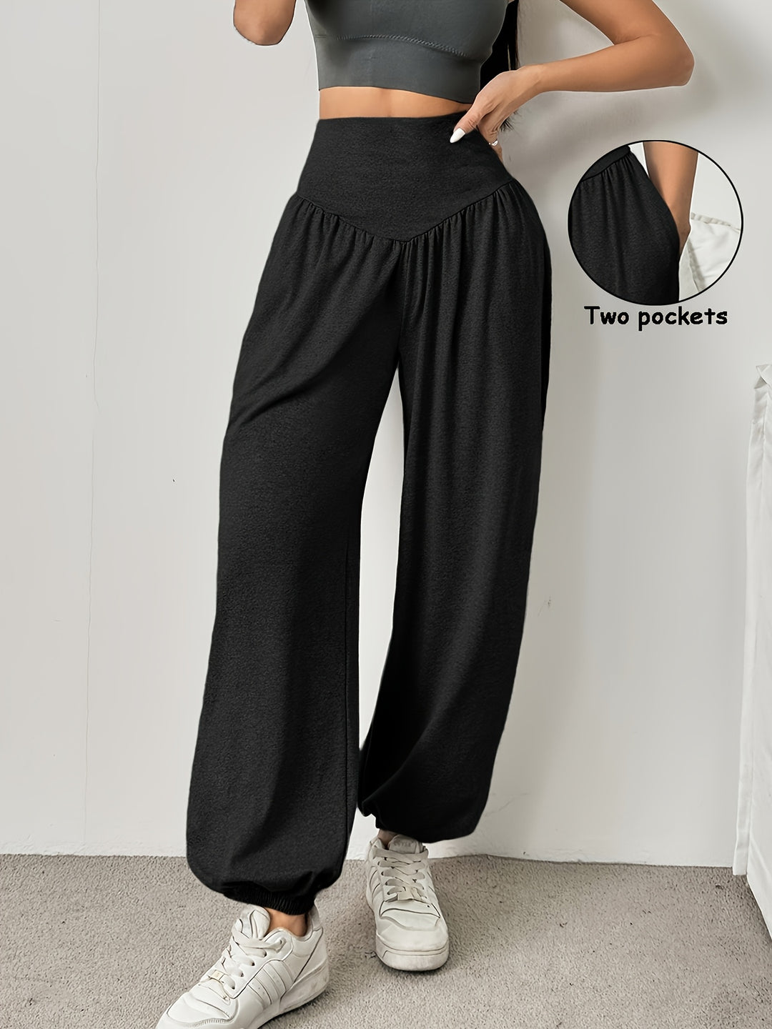 Evelyn | High-Waist Wide-Leg Lounge Trousers