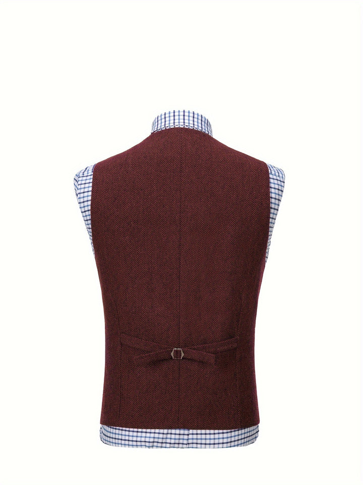 Waylon | Heritage Herringbone Vest