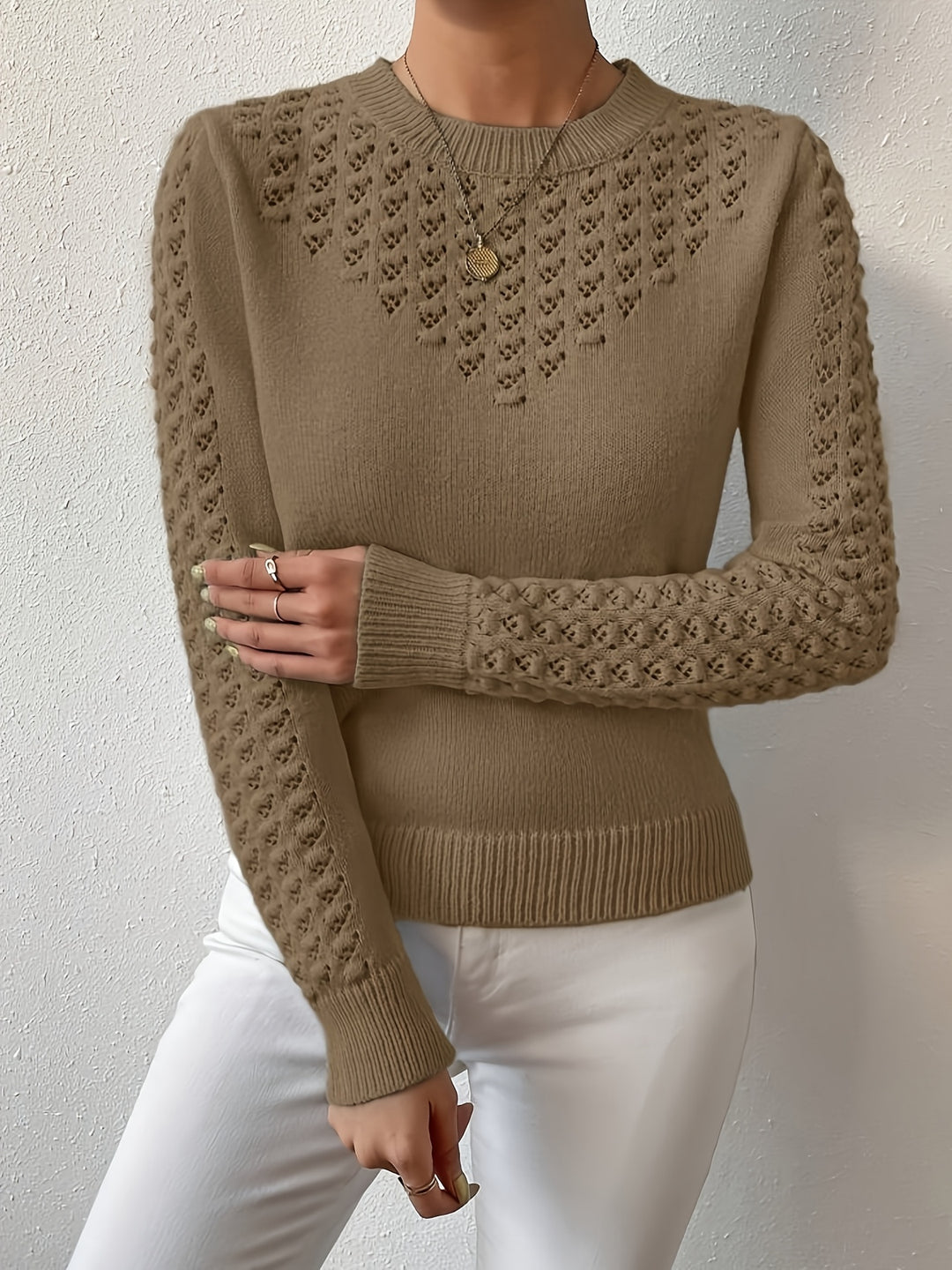 Celia | Delicate Pointelle Pullover