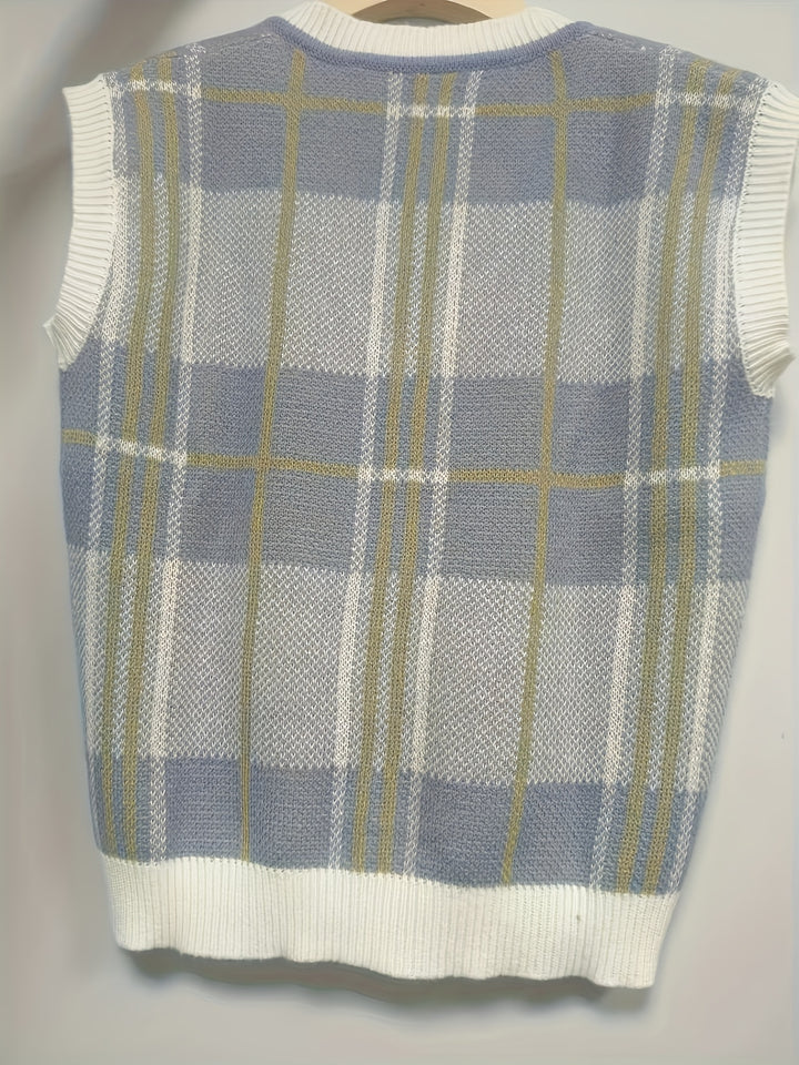 Prudence | Argyle V-Neck Sweater Vest