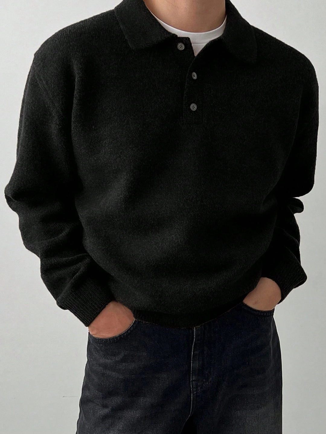 Garrett | Refined Collared Polo Sweater