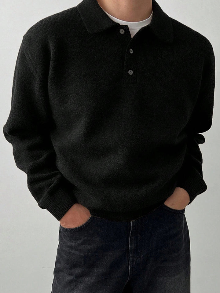 Garrett | Refined Collared Polo Sweater