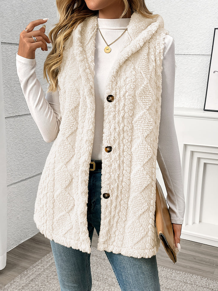 Greta | Cozy Hooded Button-Front Vest
