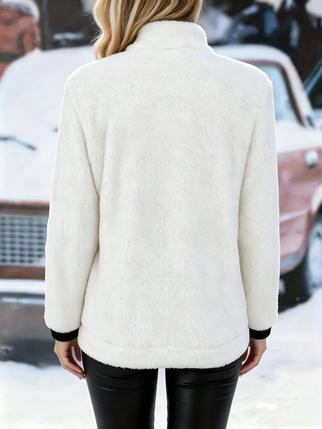 Greta | Cozy Contrast Zip Jacket