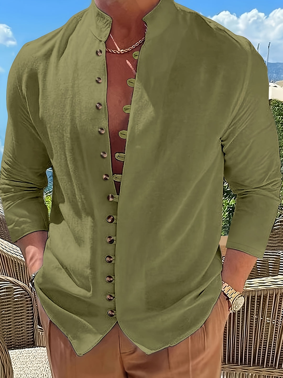 Grant | Relaxed Stand-Collar Shirt