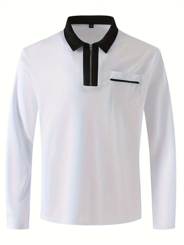 Fletcher | Refined Zip-Collar Polo Shirt