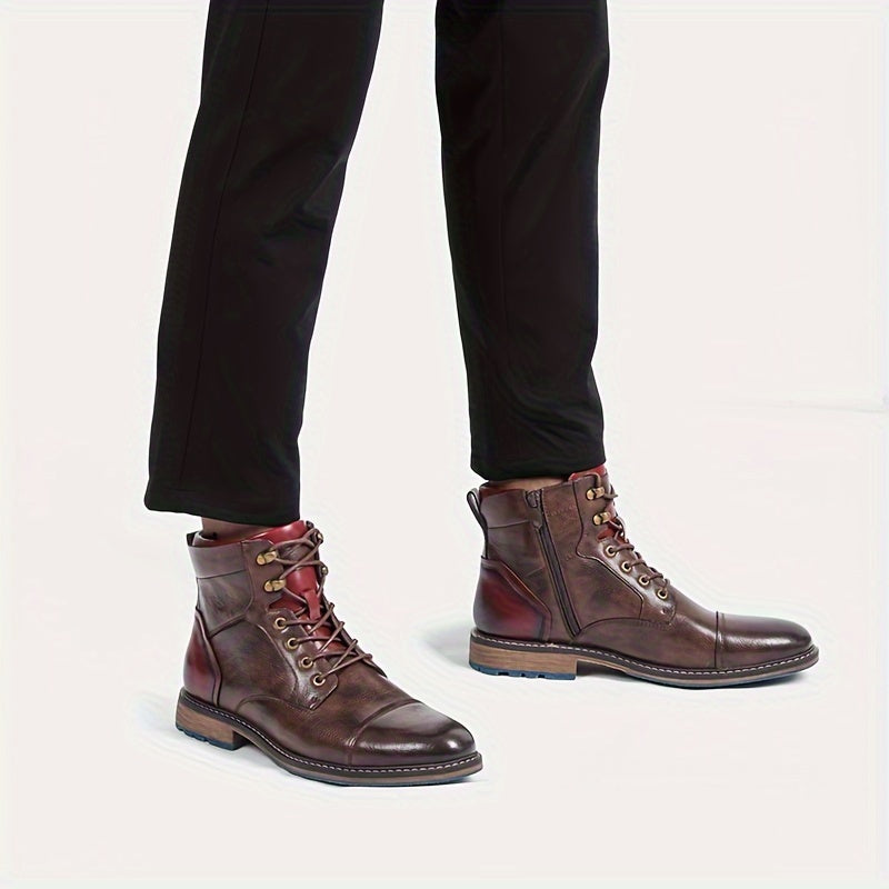Logan | Cap-Toe Lace-Up Ankle Boots
